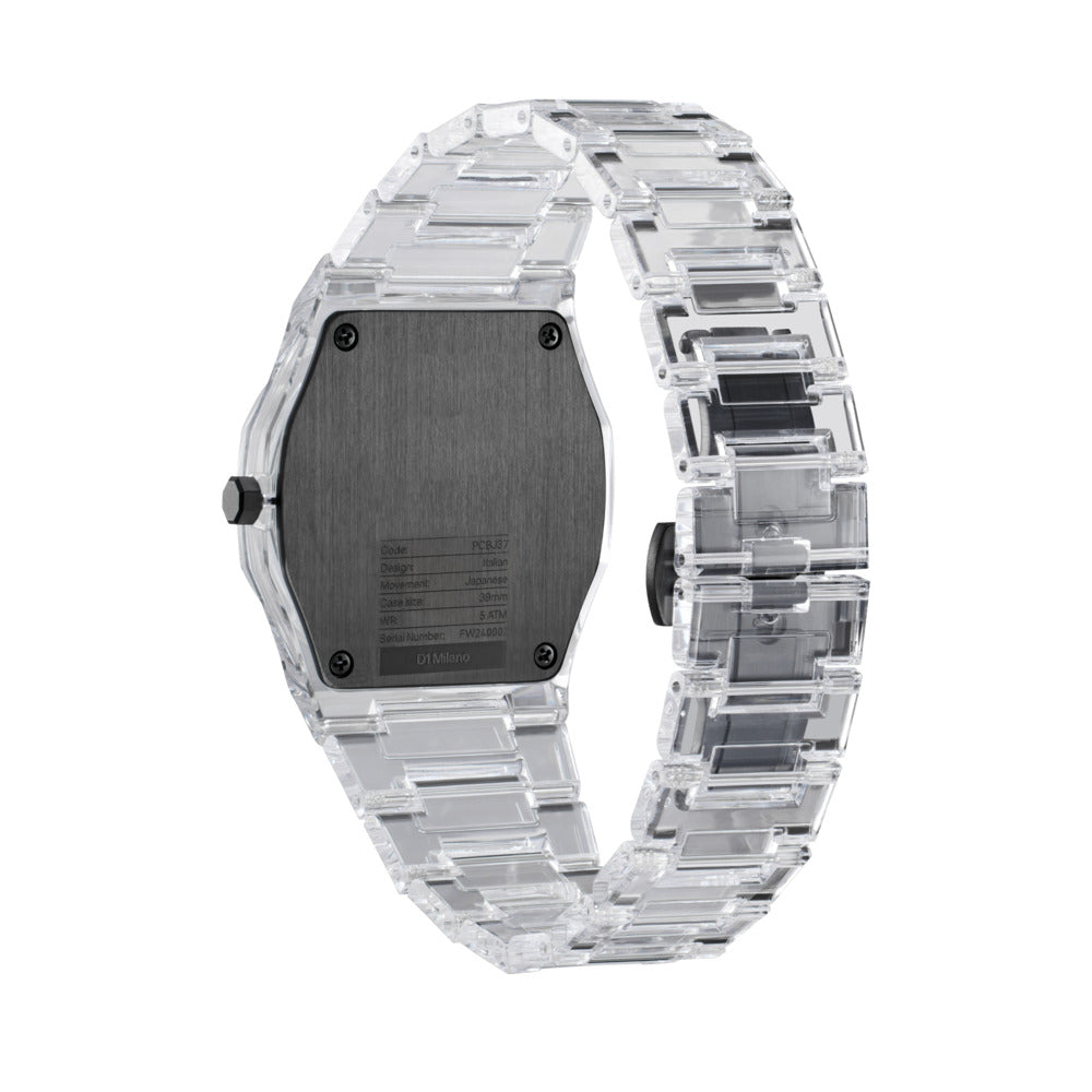 Unisex Nylon Transparent 39mm Watch