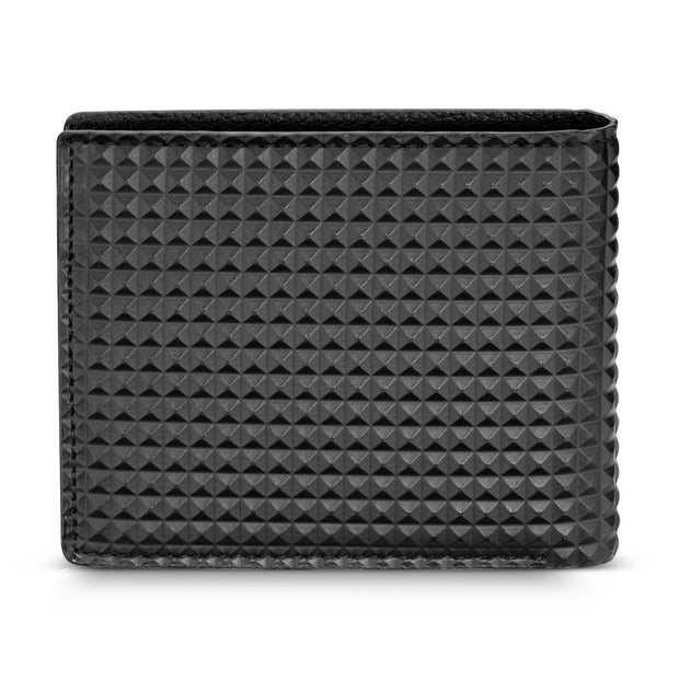 Men Pyramid Black Wallet
