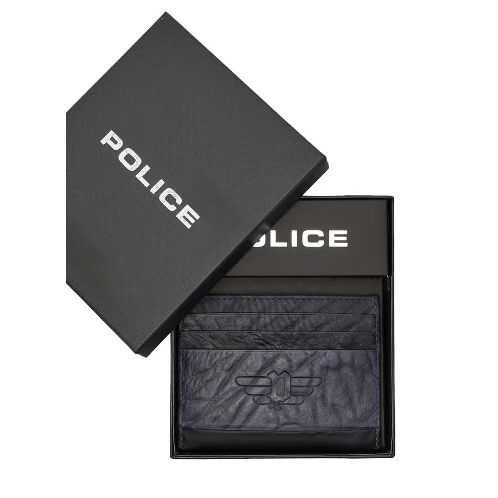 Men Tolerance Blue Leather Card Holder