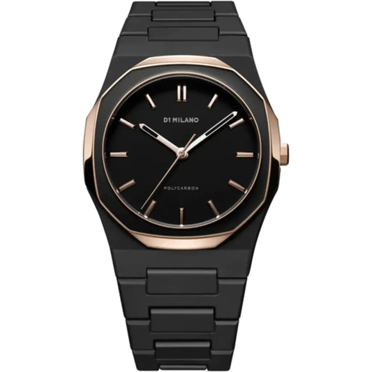 Polycarbon Unisex Black 41mm Watch