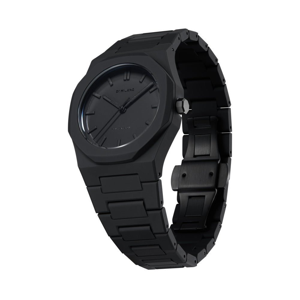 Unisex Polycarbon Black 37mm Watch