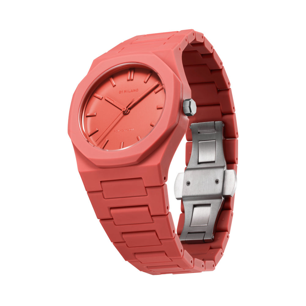 Unisex Polycarbon Red 37mm Watch