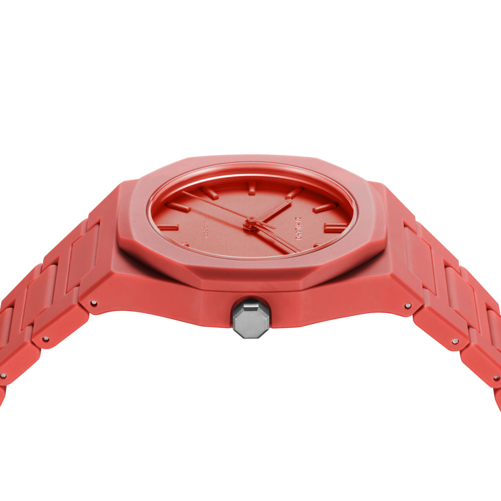 Unisex Polycarbon Red 37mm Watch