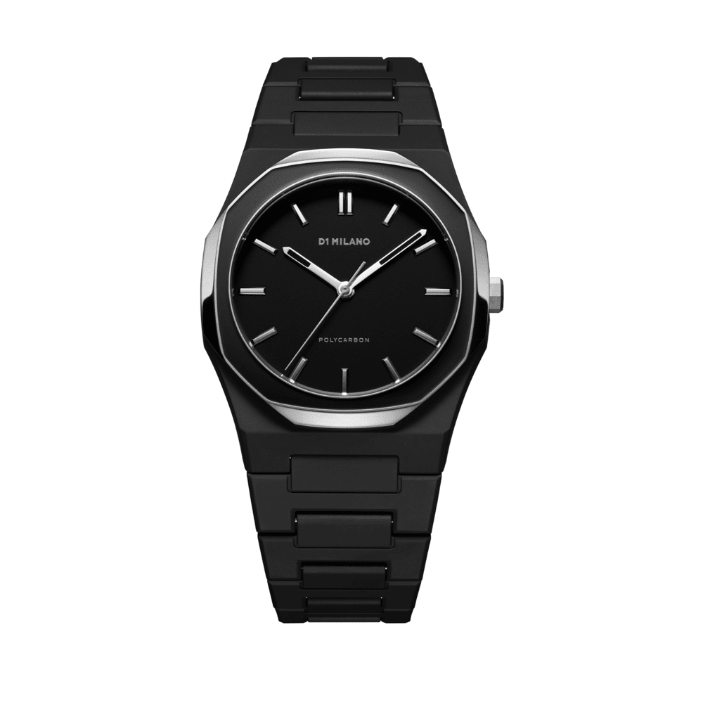 Unisex Polycarbon Black 37mm Watch