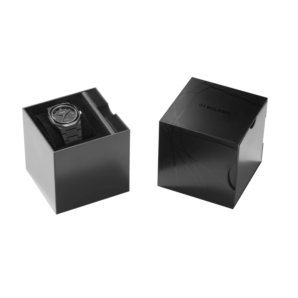 Unisex Polycarbon Black 37mm Watch