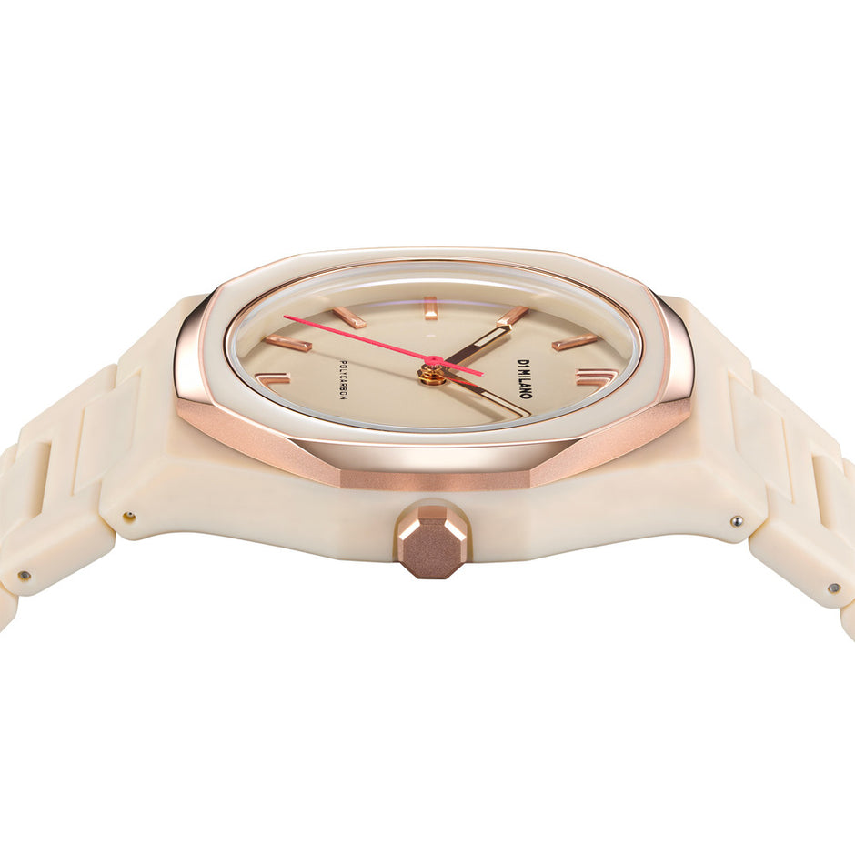 Unisex Polycarbon Beige Watch