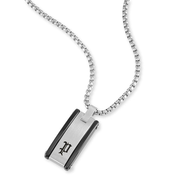 Men Ceramica I Silver Necklace