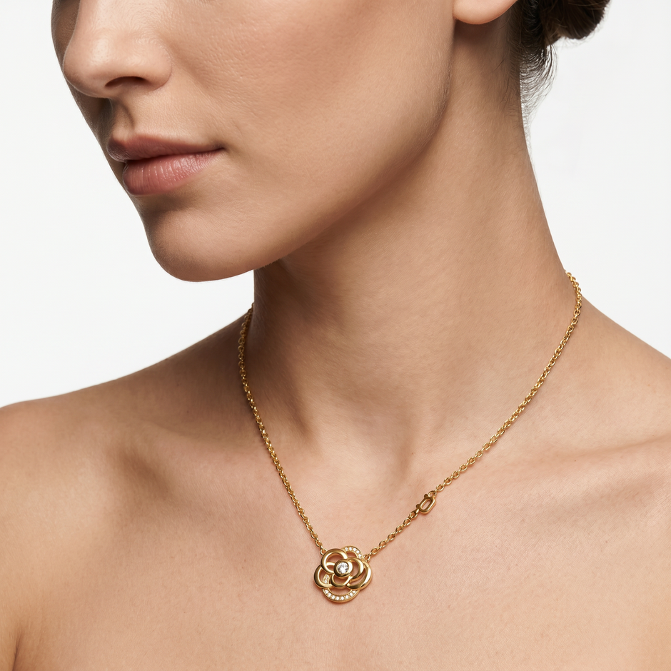 Women Stonerose Gold Necklace