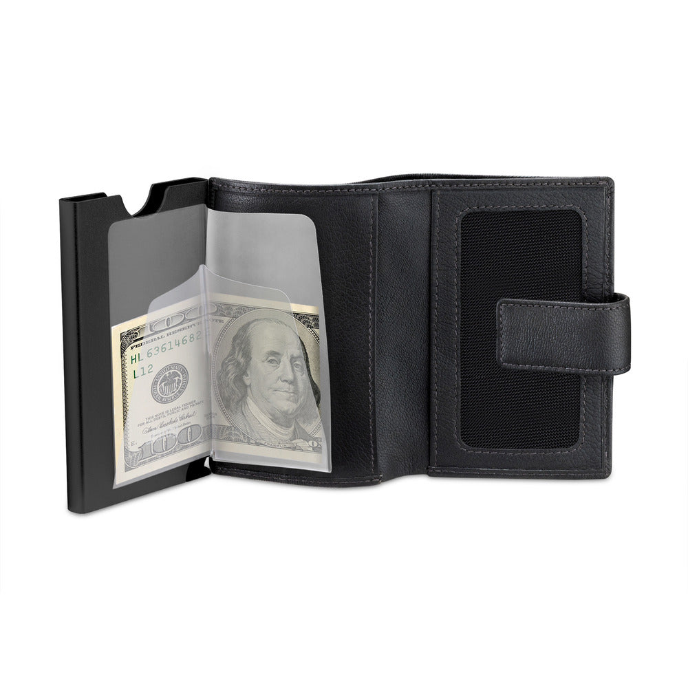 Men Automatic Black Card Holder