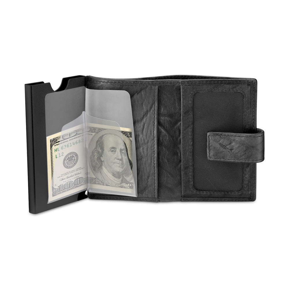 Men Automatic Black Card Holder