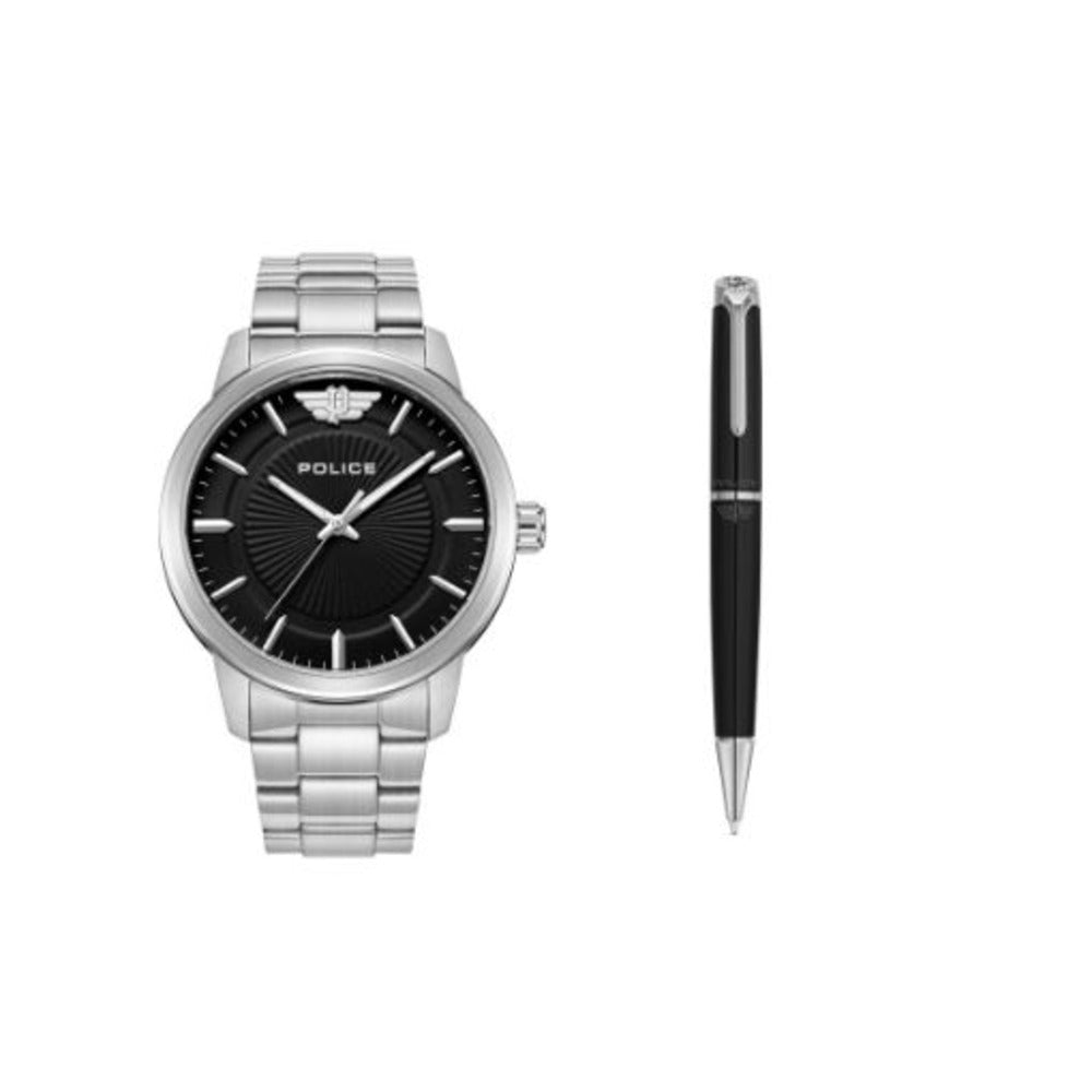 Men Raho Silver 44mm Watch Set