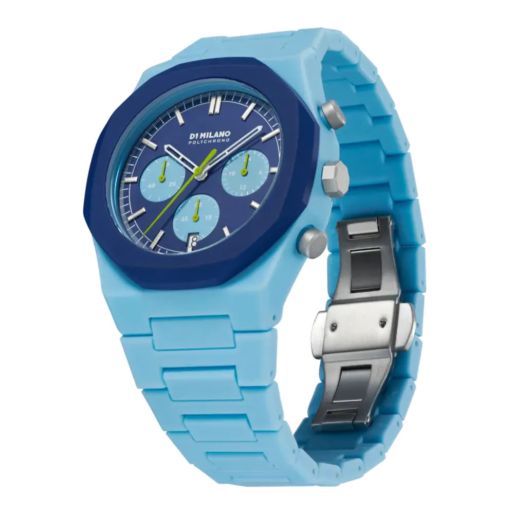 Unisex Polychrono Blue 40mm Watch