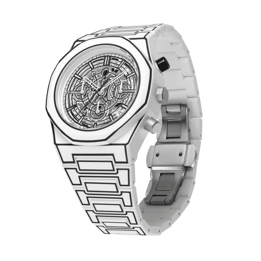 Unisex White Sketch Watch