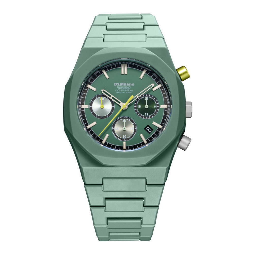 Men Polychrono Green Watch