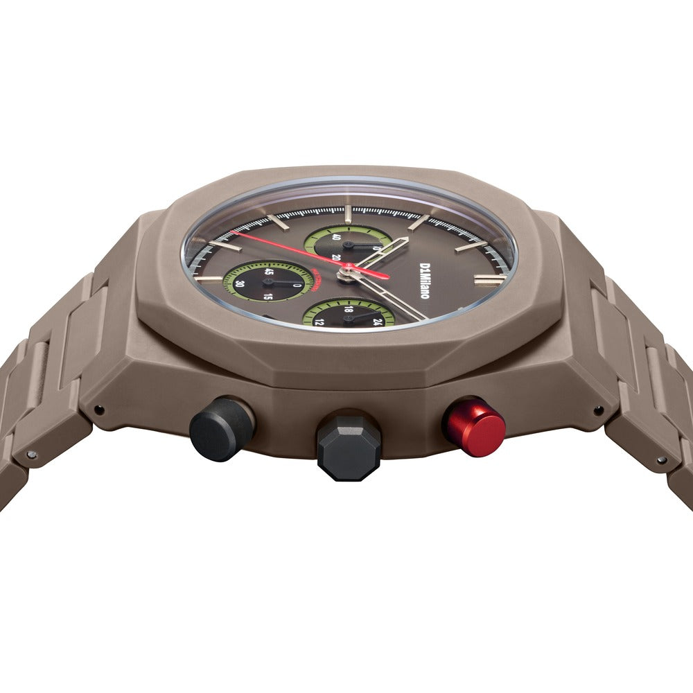 Men Polychrono Brown Watch