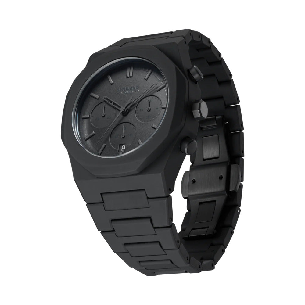 Polychrono Unisex Black 41mm Watch