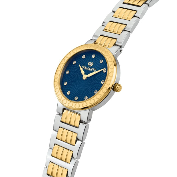 Women Logo Two Tone Watch