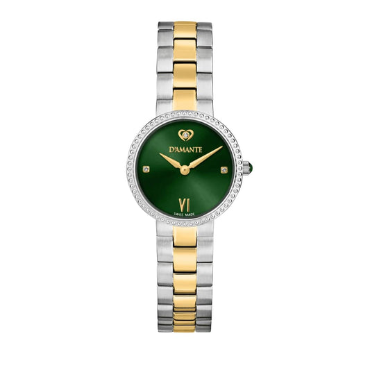 Women Precious Gold/Silver 28mm Watch