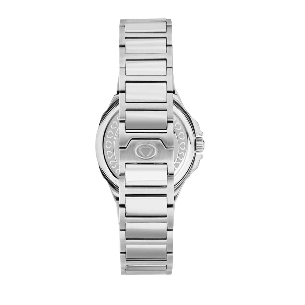 Women Faceted Silver 34mm Watch