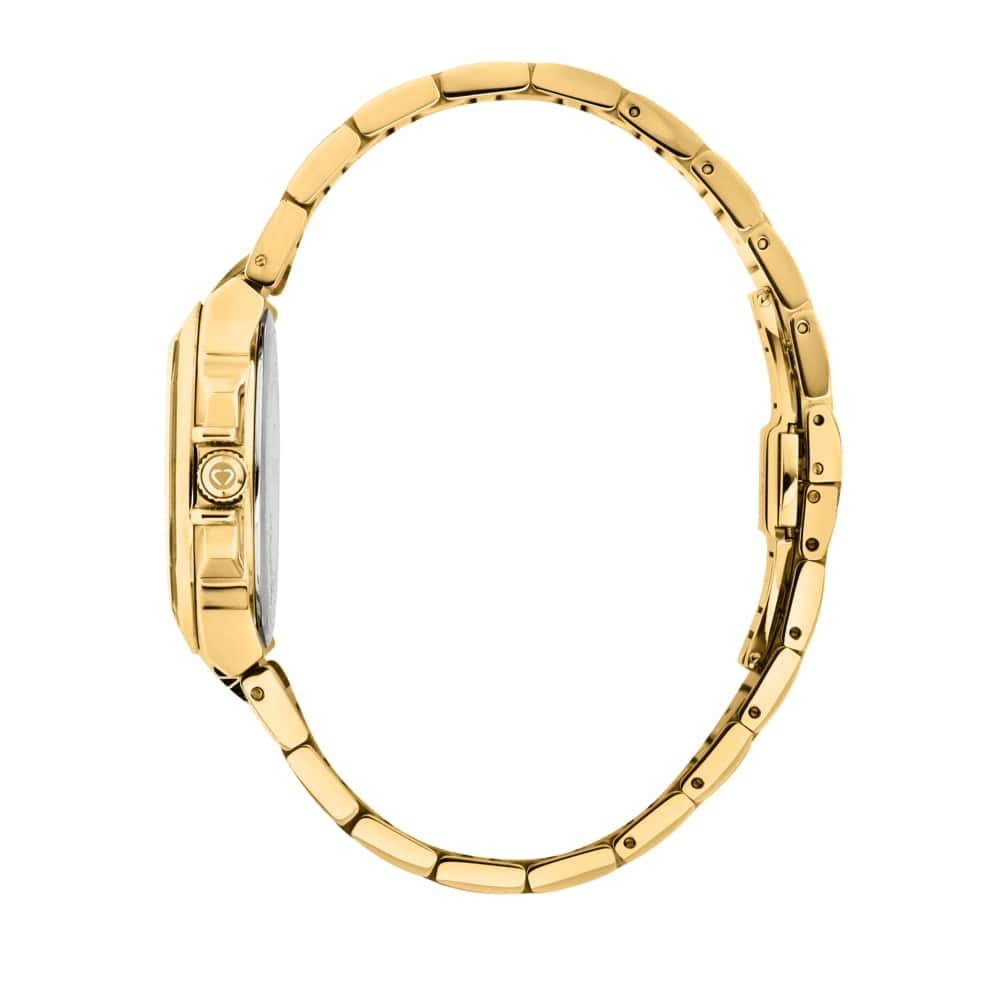 Women Faceted Gold 34mm Watch