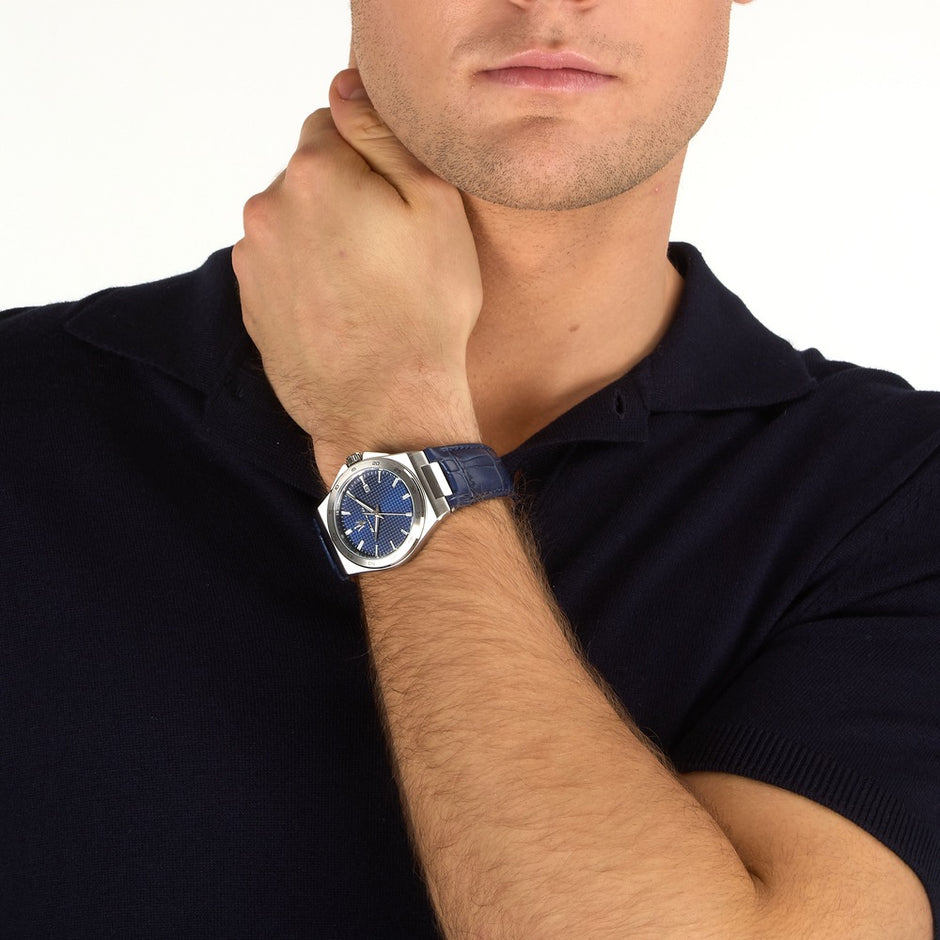 Men Velocita' Slim Blue Watch