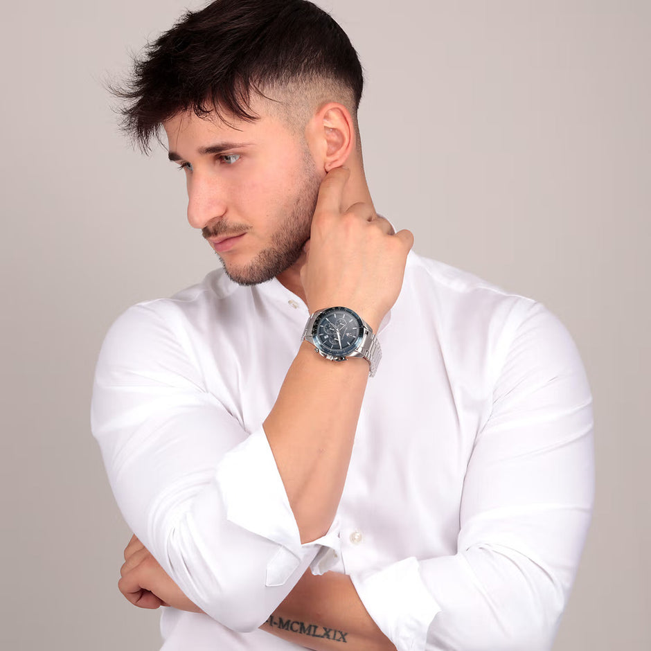 Men Traguardo Silver Watch