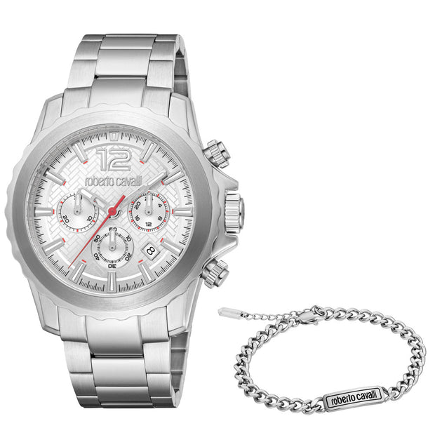 Men Potenza Silver Watch Set