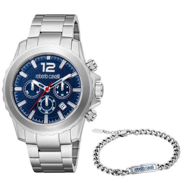 Men Potenza Silver Watch Set