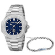Men Ruggito Silver Watch Set