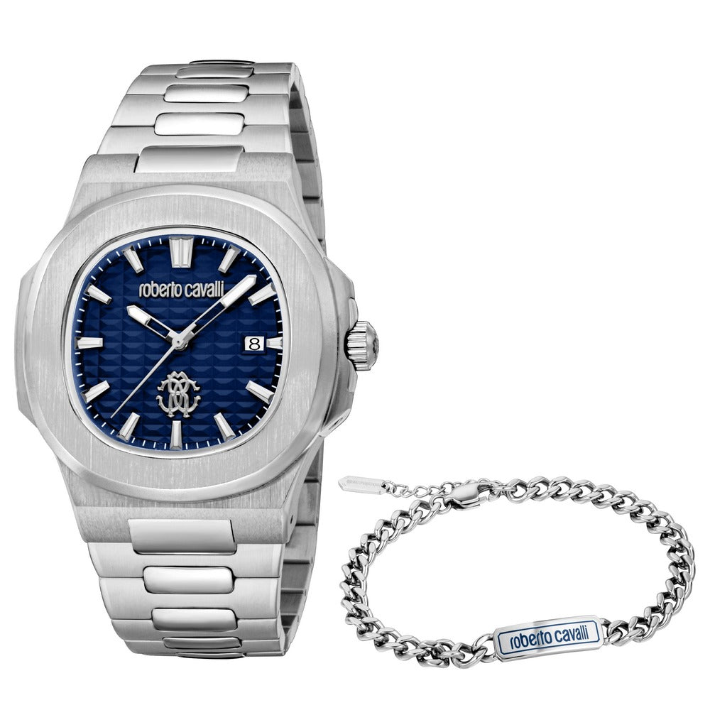 Men Ruggito Silver Watch Set