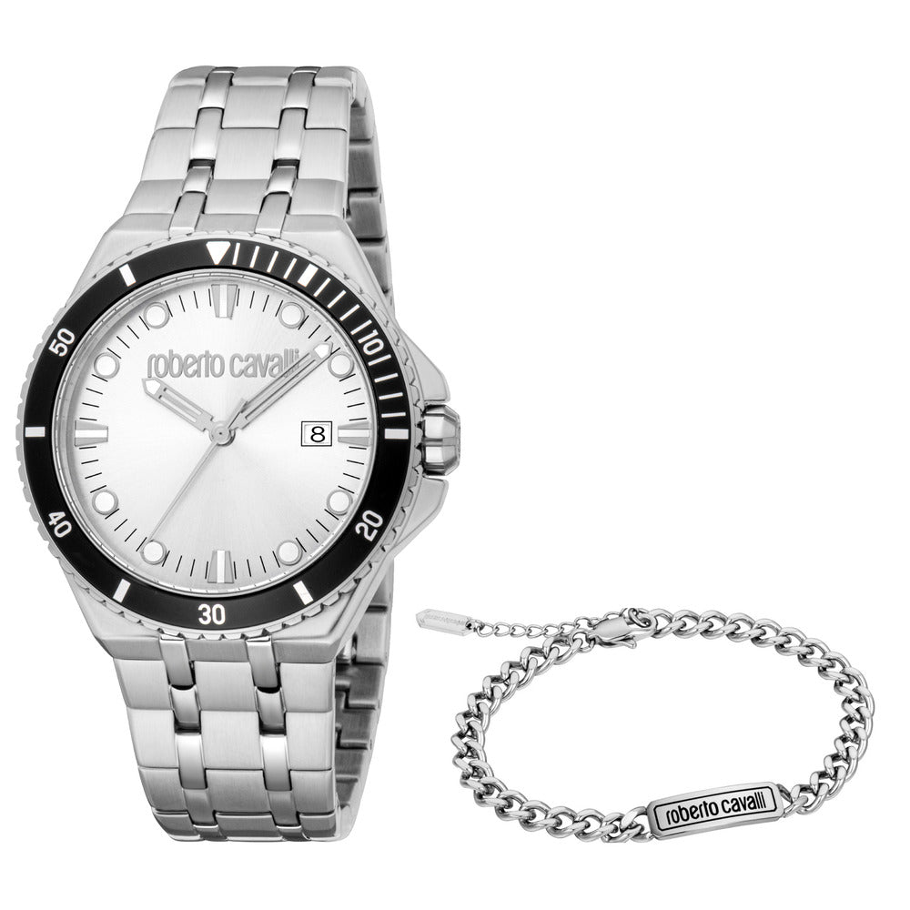 Men Virtu Silver Watch Set