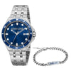 Men Virtu Silver Watch Set