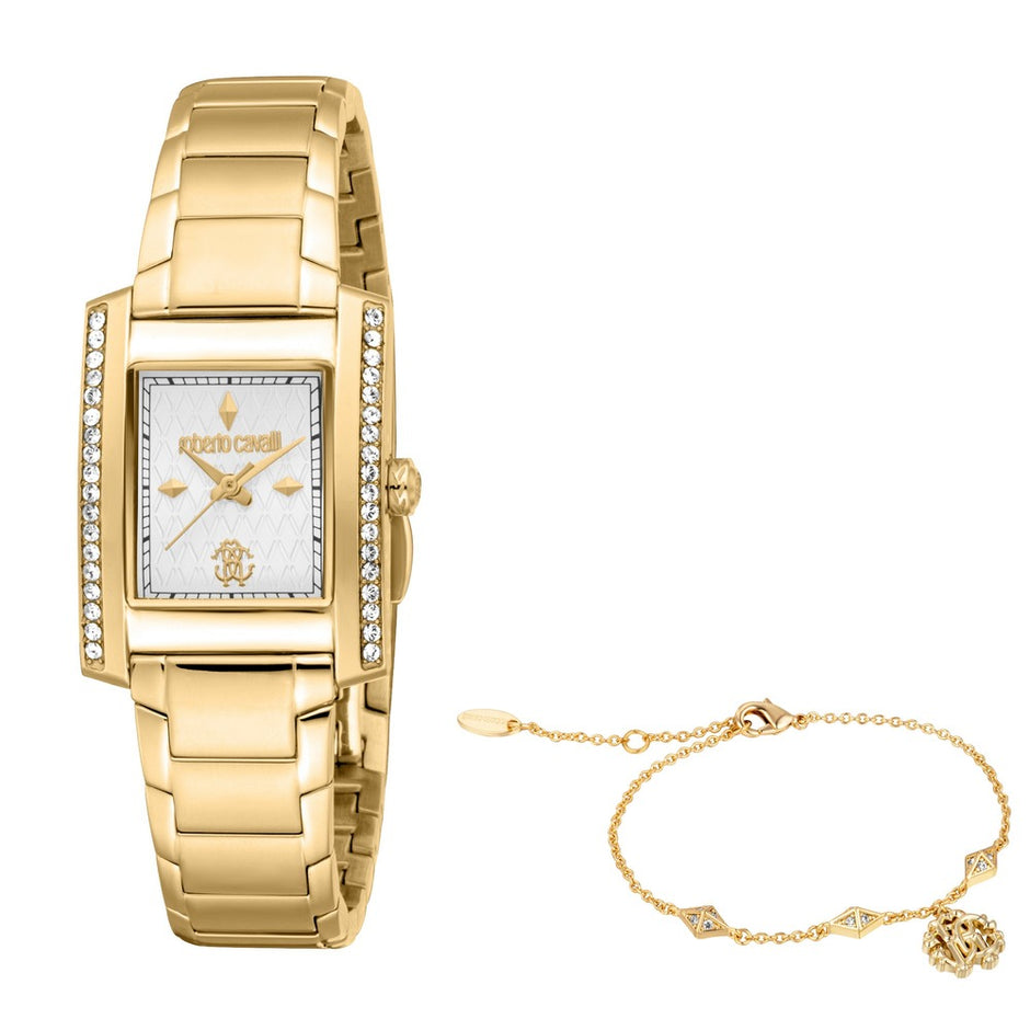 Women Soletta Golden Watch Set