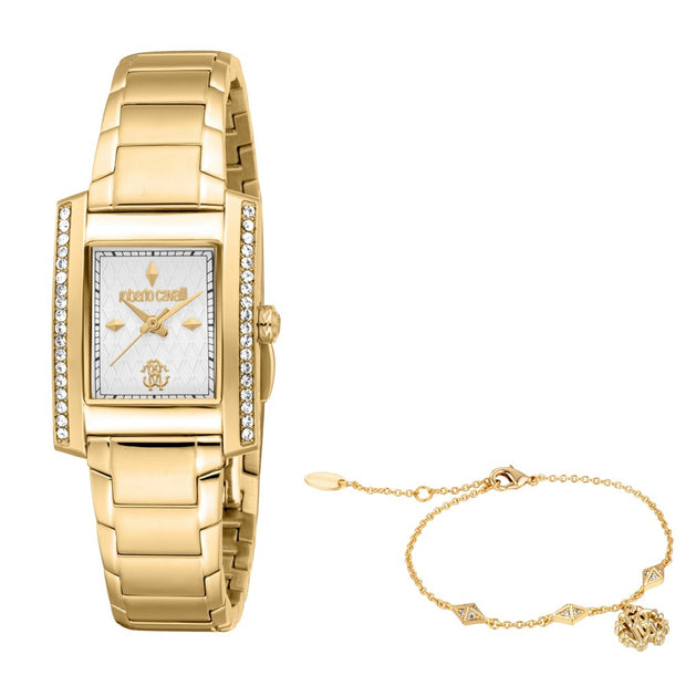 Women Soletta Golden Watch Set