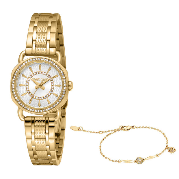 Women Armonia Golden Watch Set