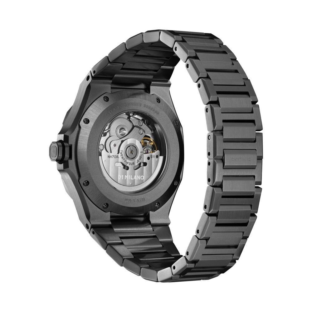 Men Skeleton Grey 42mm Watch