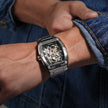Men Skeletor Silver Watch
