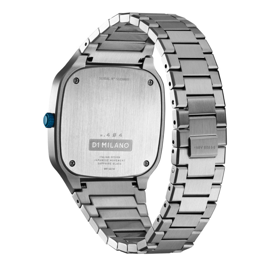Unisex Square Silver Watch