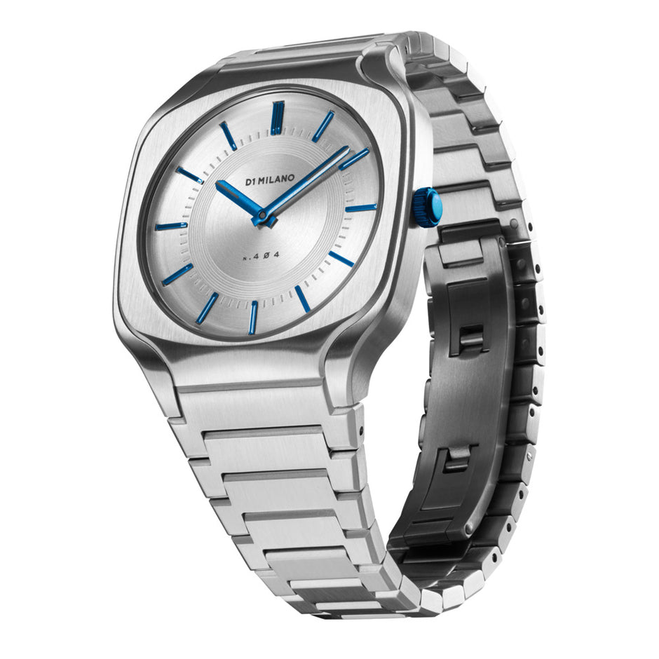Unisex Square Silver Watch