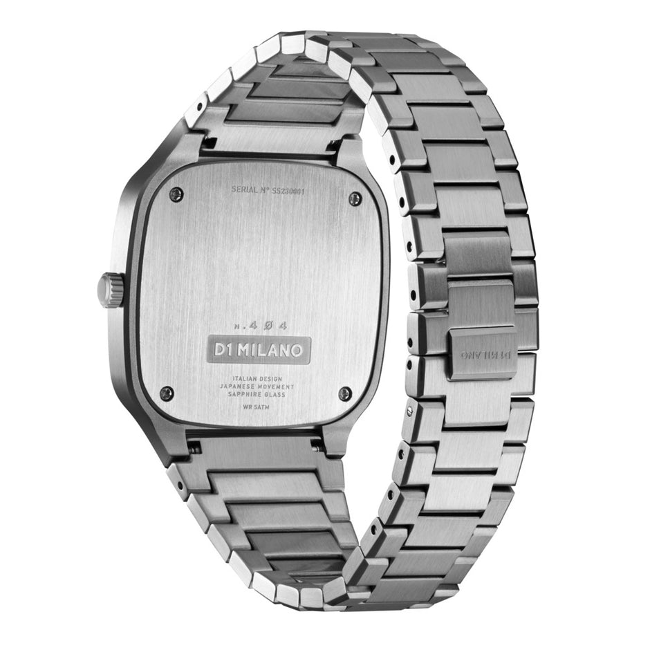 Unisex Square Silver Watch