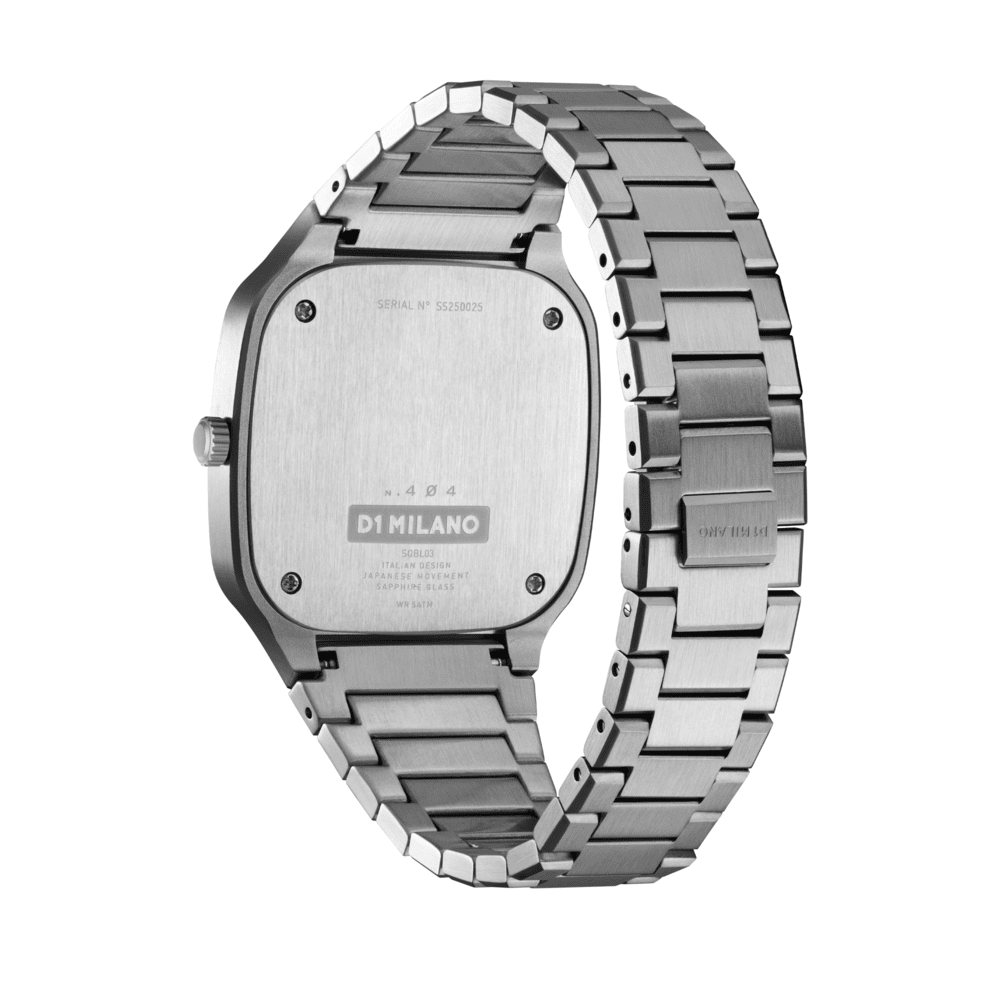 Men Square Silver Watch