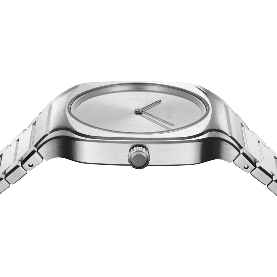 Men Square Silver Watch