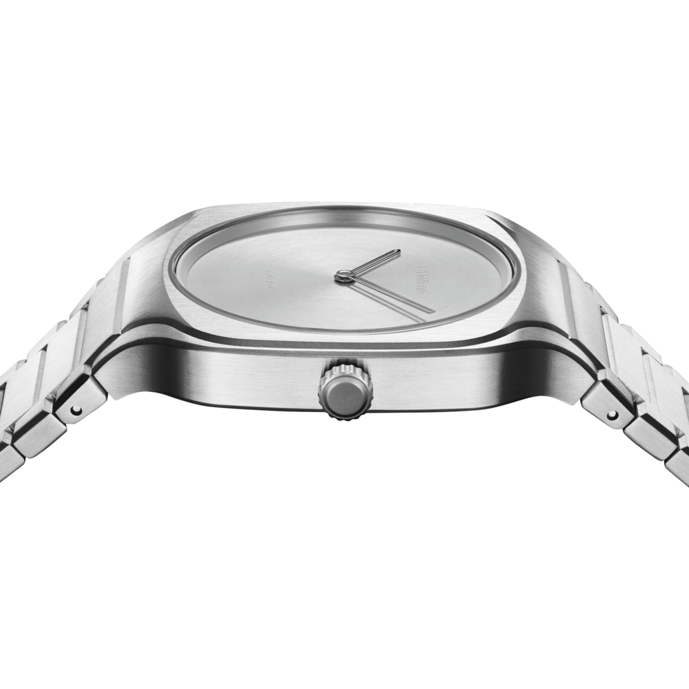 Men Square Silver Watch