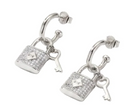 Women Slim Round White Earring