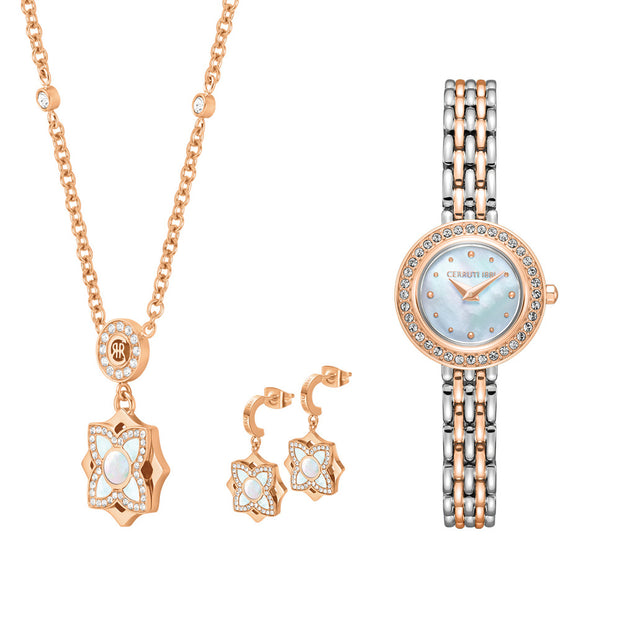 Women Matera White Watch Set