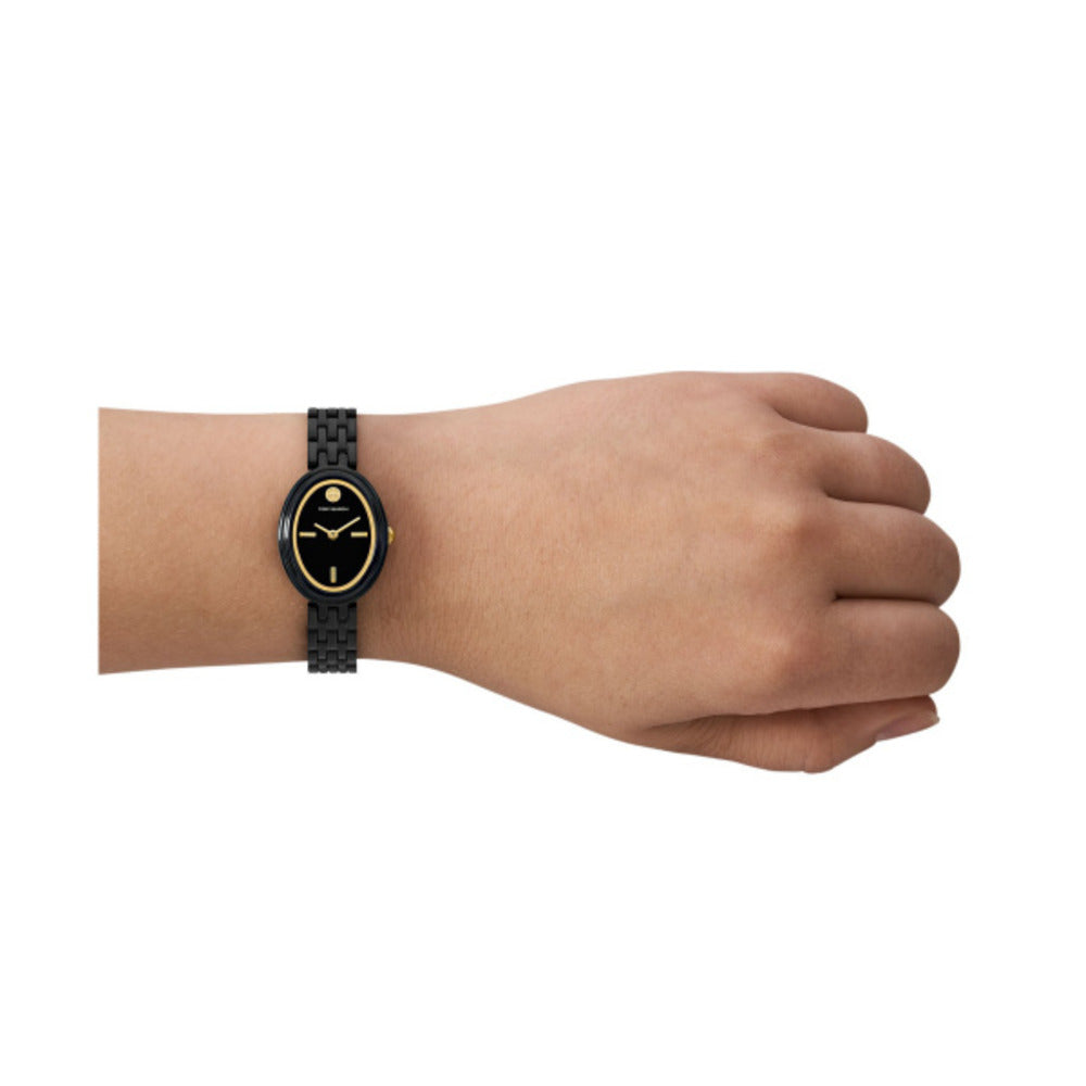 Women The Oval Black 28mm Watch