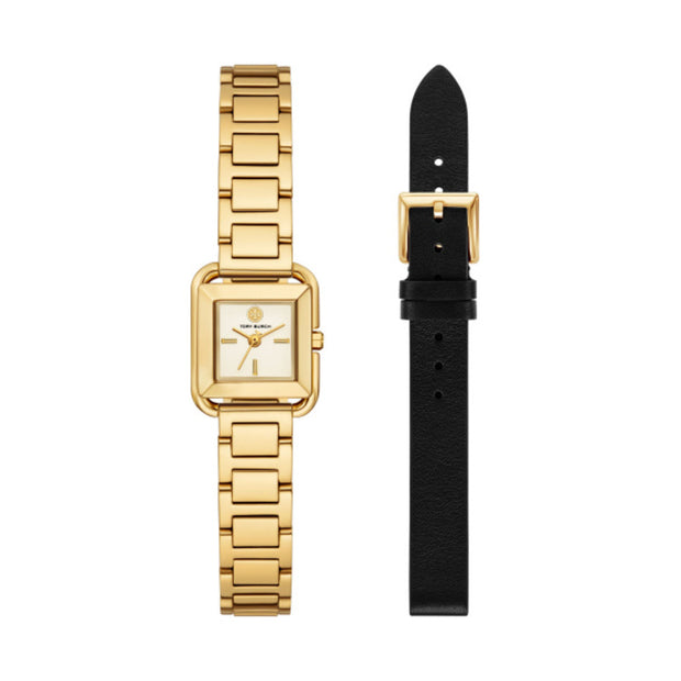 Women The Kira Square Small Gift Set Gold Watch