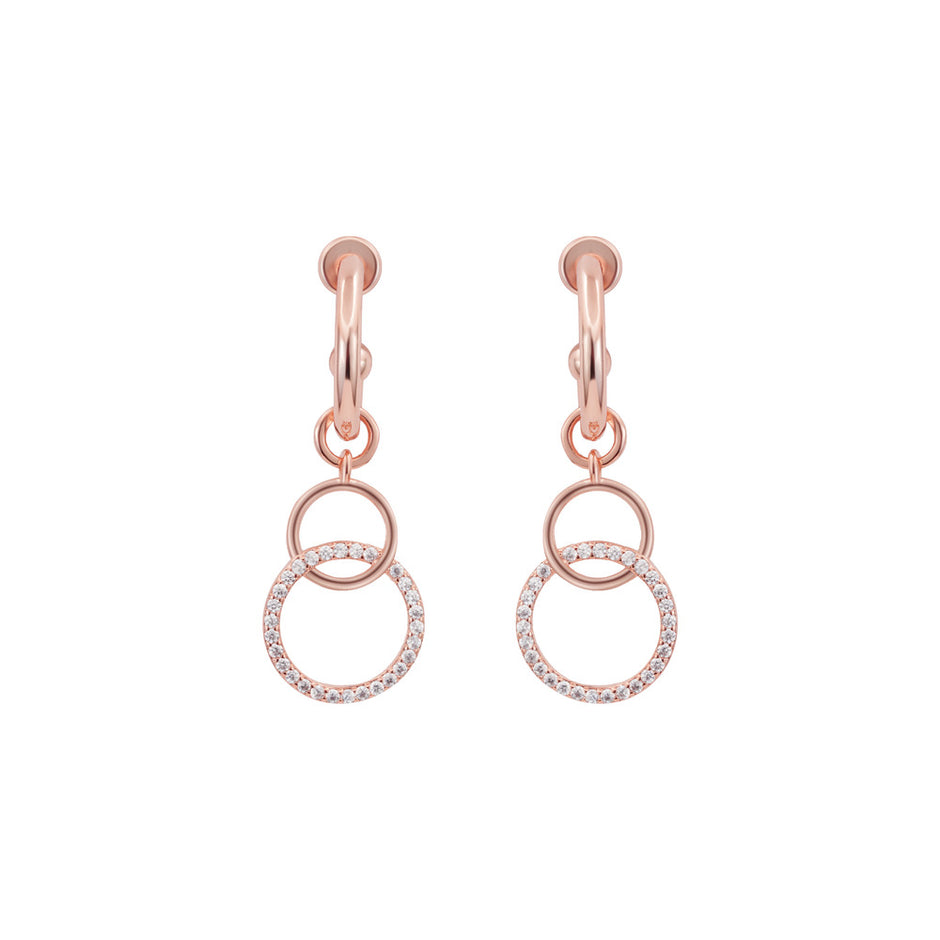 Women Sibilla Slim Round Rose Gold Earring