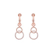 Women Sibilla Slim Round Rose Gold Earring