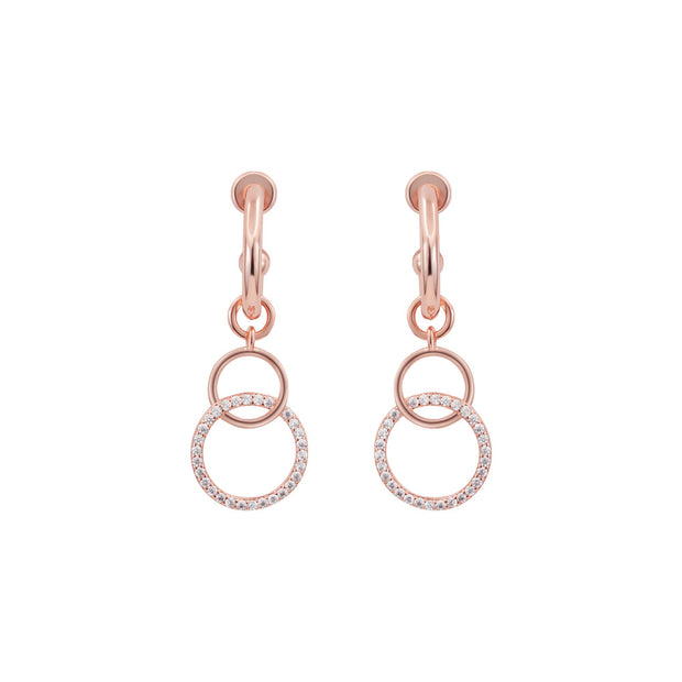 Women Sibilla Slim Round Rose Gold Earring